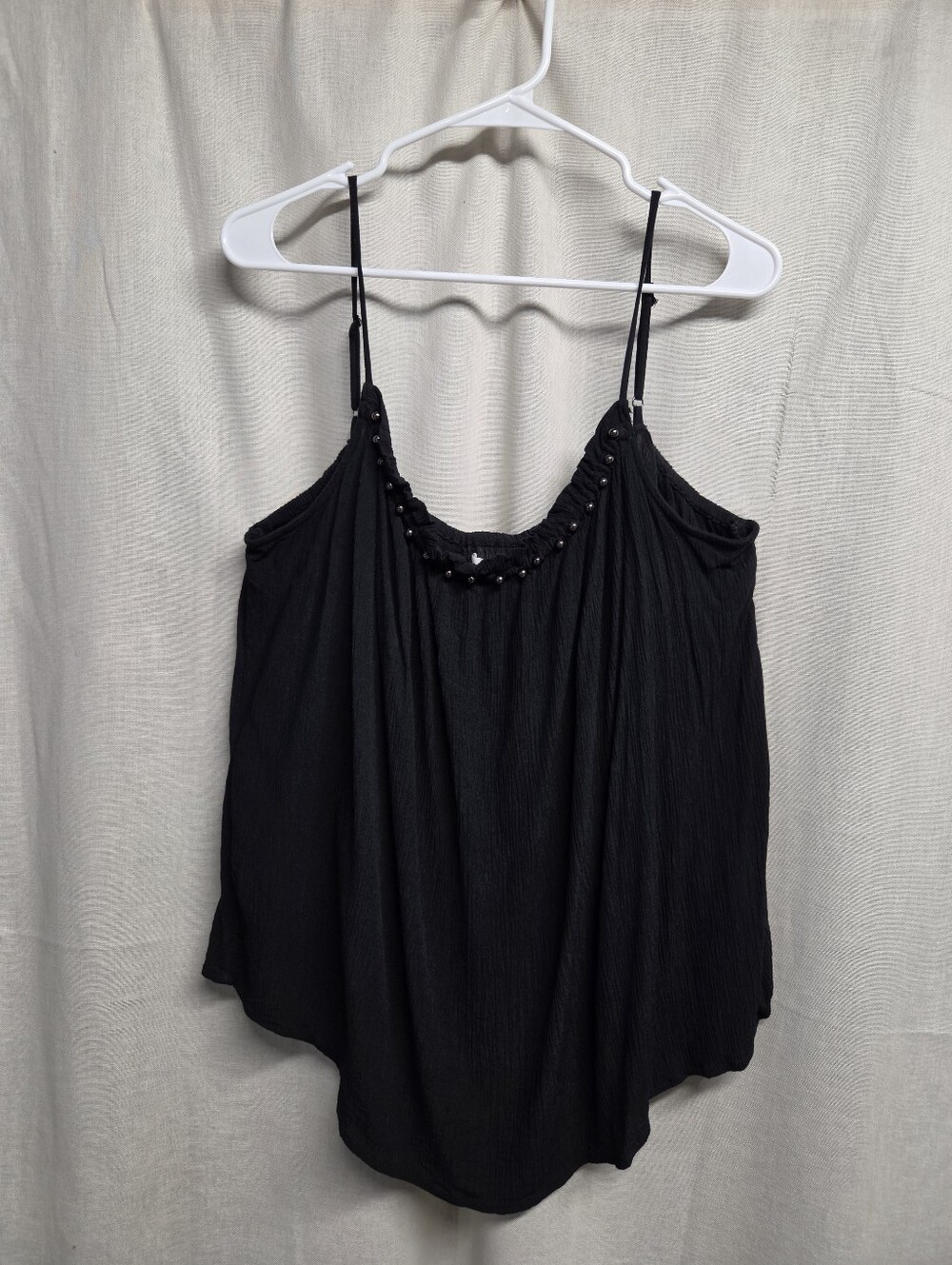 Maurices Black Beaded Spaghetti Strap Camisole